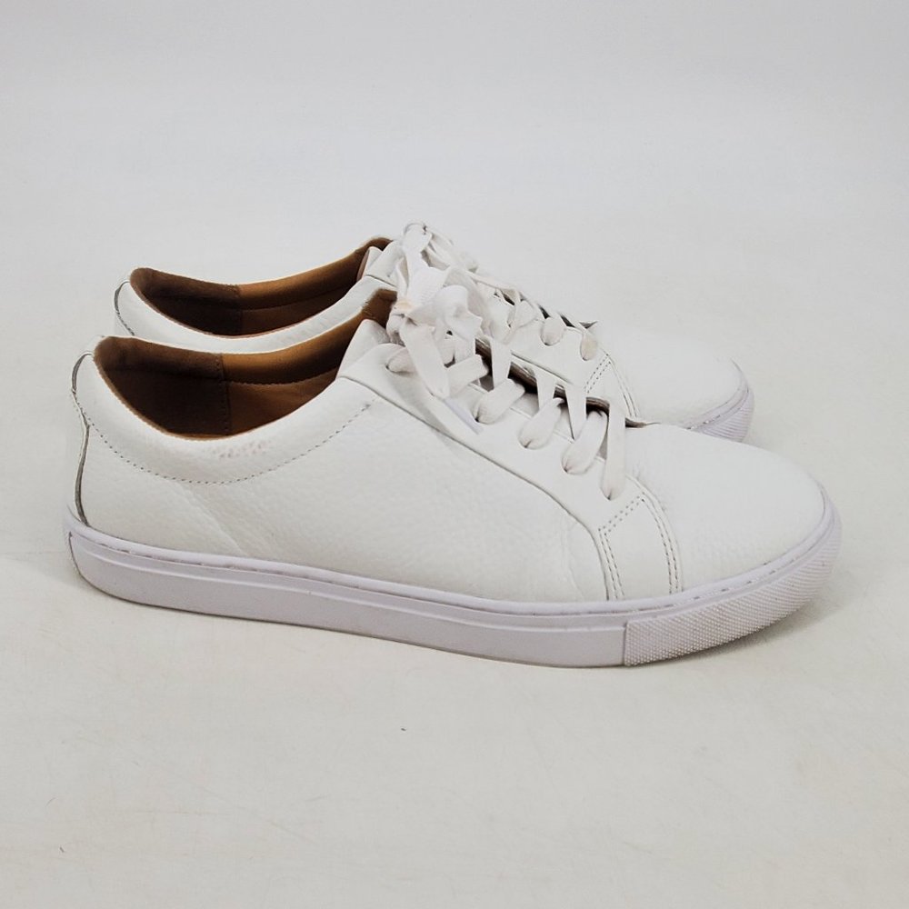 Vince Camuto White Millis Sneakers Lace Up Casual Leather Size 10.5